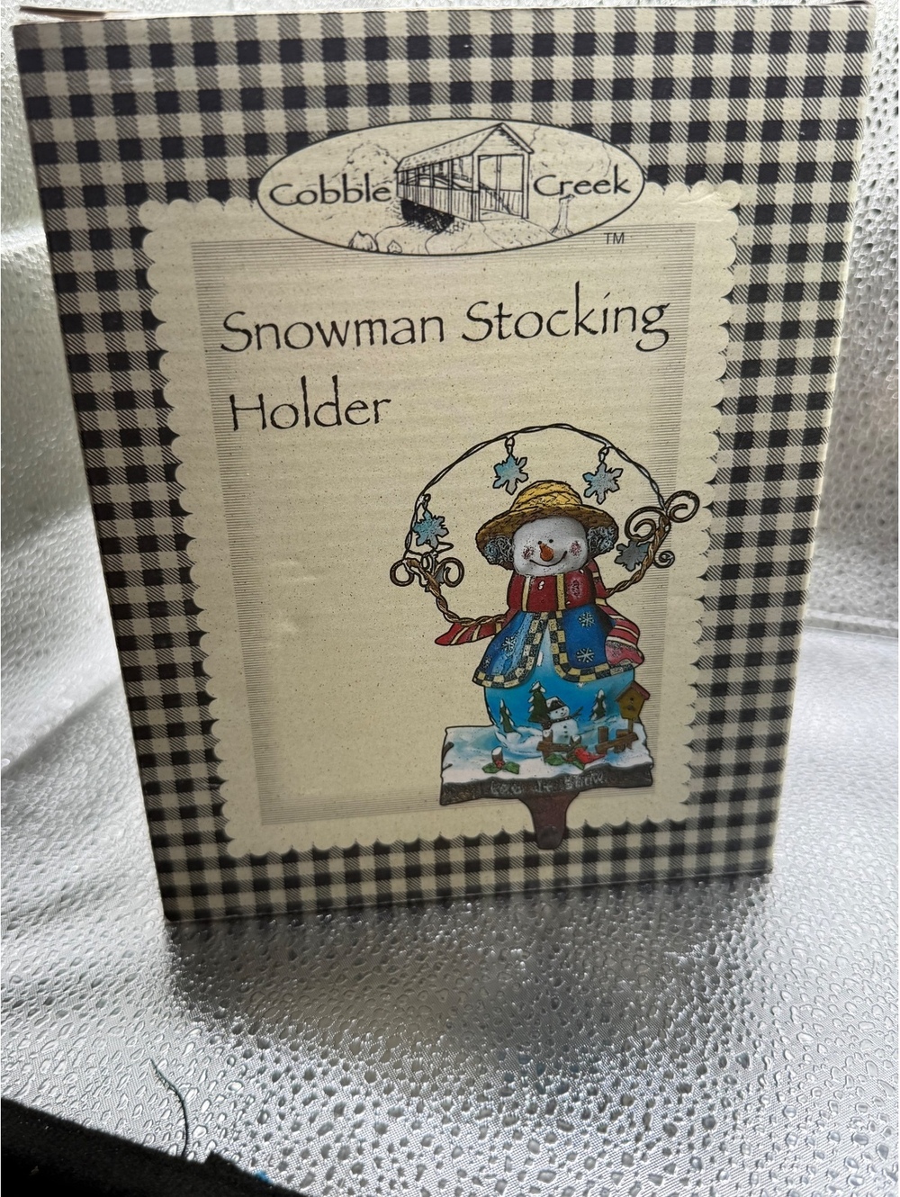 Cobble Creek Snowman Stocking Holder Christmas Decoration